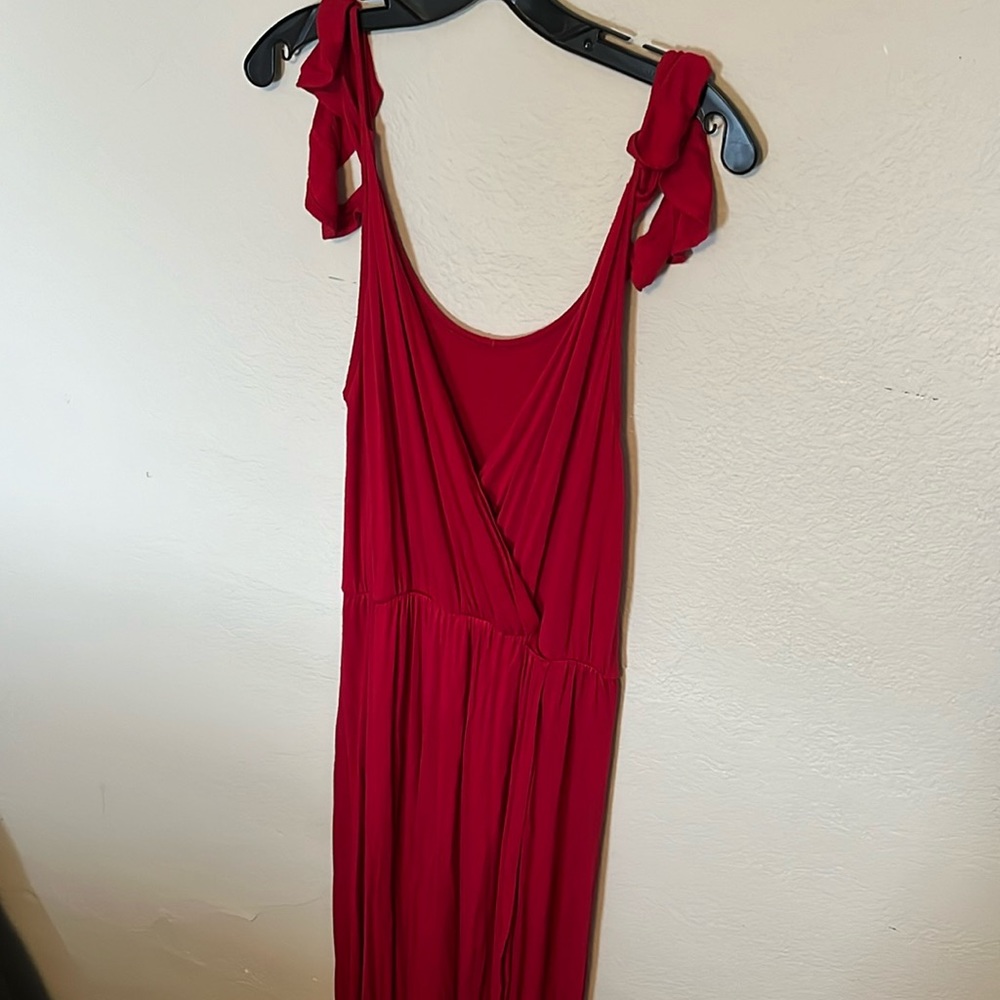 Red maxi dress